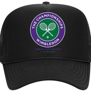 Wimbledon 2024 Tennis Foam Trucker Mesh Snapback Cap Hat
